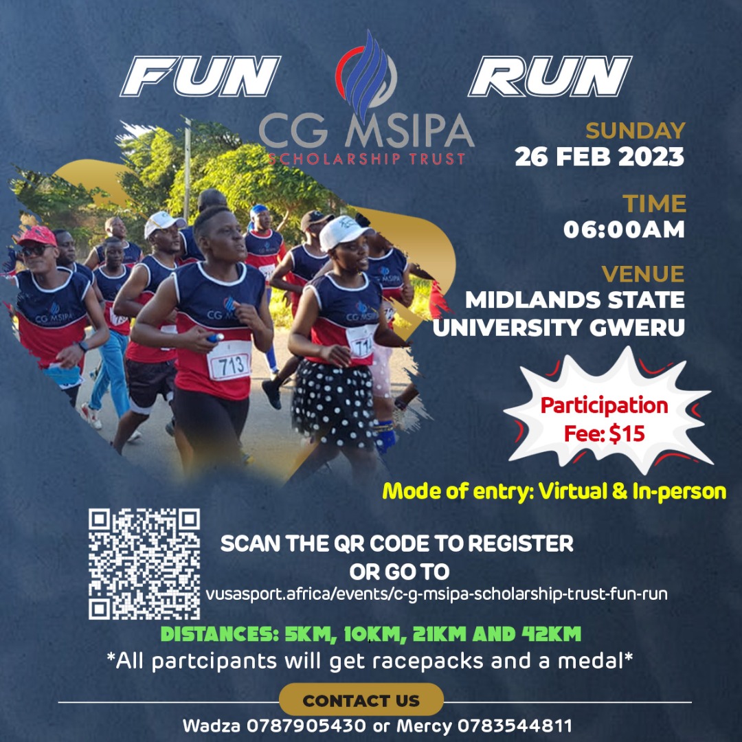 C. G. Msipa Scholarship Trust Fun Run Banner